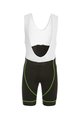 BIEMME Cyklistické nohavice krátke s trakmi - FLEX - čierna/biela/zelená