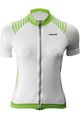 BIEMME Cyklistický dres s krátkym rukávom - SHARP LADY - biela/zelená