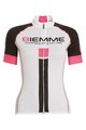 BIEMME Cyklistický dres s krátkym rukávom - IDENTITY18 LADY - čierna/biela/ružová