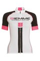 Cyklistický dres s krátkym rukávom - IDENTITY18 LADY - čierna/biela/ružová