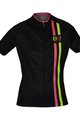 Cyklistický dres s krátkym rukávom - ITEM TWO LADY - žltá/čierna/ružová