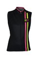 Cyklistický dres bez rukávov - ITEM TWO LADY - ružová/čierna/žltá