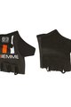 Cyklistické rukavice krátkoprsté - STRAPS - čierna/oranžová/biela
