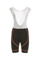 BIEMME Cyklistické nohavice krátke s trakmi - FLEX LADY - oranžová/biela/čierna