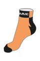 BIEMME Cyklistické ponožky členkové - COOLMAX - čierna/oranžová