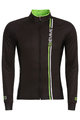 Cyklistický dres s dlhým rukávom zimný - BLADE WINTER - zelená/čierna