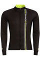 BIEMME Cyklistický dres s dlhým rukávom zimný - BLADE WINTER - žltá/čierna