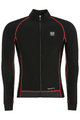 Cyklistický dres s dlhým rukávom zimný - FLEX WINTER  - čierna/červená