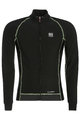 BIEMME Cyklistický dres s dlhým rukávom zimný - FLEX WINTER  - čierna/zelená