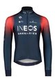 BIORACER Cyklistický dres s dlhým rukávom zimný - INEOS GRENADIERS '22 - modrá/červená