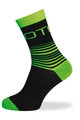 BIOTEX Cyklistické ponožky klasické - LINES - zelená/čierna