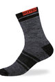 BIOTEX Cyklistické ponožky klasické - CALORE MERINO - šedá/čierna