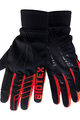 BIOTEX Cyklistické rukavice dlhoprsté - SUPERWARM - červená/čierna