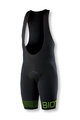BIOTEX Cyklistické nohavice krátke s trakmi - CORDURA - čierna