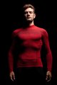 BIOTEX Cyklistické tričko s dlhým rukávom - 3D TURTLENECK - červená