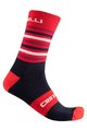 CASTELLI Cyklistické ponožky klasické - GREGGE 15 - modrá/červená