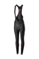 CASTELLI Cyklistické nohavice dlhé s trakmi - VELOCISSIMA LADY WNT - čierna/červená