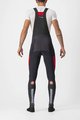 CASTELLI Cyklistické nohavice dlhé s trakmi - SORPASSO RoS WINTER - červená/čierna