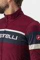 CASTELLI Cyklistický dres s dlhým rukávom zimný - PASSISTA - bordová