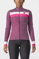 CASTELLI Cyklistický dres s dlhým rukávom zimný - VOLARE LADY WINTER - biela/cyklamenová