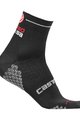 CASTELLI Cyklistické ponožky klasické - ROSA CORSA DUE LADY - čierna