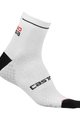 CASTELLI Cyklistické ponožky klasické - ROSA CORSA DUE LADY - biela