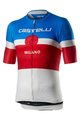 CASTELLI Cyklistický dres s krátkym rukávom - MILANO - biela/modrá/červená