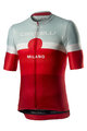CASTELLI Cyklistický dres s krátkym rukávom - MILANO - šedá/bordová/červená