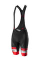 CASTELLI Cyklistické nohavice krátke s trakmi - COMPETIZIONE - červená/čierna