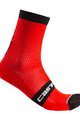 CASTELLI Cyklistické ponožky klasické - SUPERLEGGERA 12 - čierna/červená