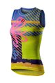 CASTELLI Cyklistické tričko bez rukávov - PRO MESH W LADY - viacfarebná/ružová