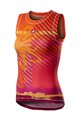 CASTELLI Cyklistické tričko bez rukávov - PRO MESH W LADY - viacfarebná/oranžová