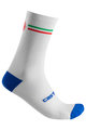 CASTELLI Cyklistické ponožky klasické - ITALIA 15 - biela/svetlo modrá