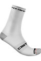 CASTELLI Cyklistické ponožky klasické - ROSSO CORSA PRO 15 - biela