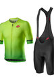 CASTELLI Cyklistický krátky dres a krátke nohavice - AERO RACE - čierna/zelená