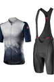 CASTELLI Cyklistický krátky dres a krátke nohavice - POLVERE - šedá/čierna