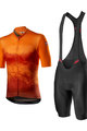 CASTELLI Cyklistický krátky dres a krátke nohavice - POLVERE - čierna/oranžová