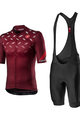 CASTELLI Cyklistický krátky dres a krátke nohavice - AVANTI II - bordová/čierna