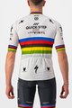 CASTELLI Cyklistický dres s krátkym rukávom - QUICK-STEP 2022 COMPETIZIONE - dúhová/biela