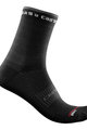 CASTELLI Cyklistické ponožky klasické - ROSSO CORSA 11 LADY - čierna