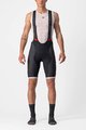 CASTELLI Cyklistické nohavice krátke s trakmi - COMPETIZIONE KIT - čierna/strieborná
