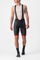 CASTELLI Cyklistické nohavice krátke s trakmi - COMPETIZIONE KIT - čierna/červená