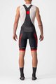 CASTELLI Cyklistické nohavice krátke s trakmi - COMPETIZIONE KIT - čierna/červená