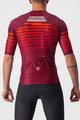 CASTELLI Cyklistický dres s krátkym rukávom - CLIMBER'S 3.0 - červená/bordová