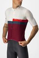 CASTELLI Cyklistický dres s krátkym rukávom - A BLOCCO - béžová/bordová/červená/modrá