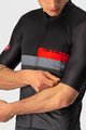 CASTELLI Cyklistický dres s krátkym rukávom - A BLOCCO - čierna/šedá/červená