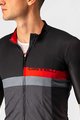 CASTELLI Cyklistický dres s krátkym rukávom - A BLOCCO - čierna/šedá/červená