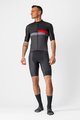 CASTELLI Cyklistický dres s krátkym rukávom - A BLOCCO - čierna/šedá/červená