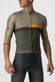 CASTELLI Cyklistický dres s krátkym rukávom - A BLOCCO - šedá/oranžová/zelená
