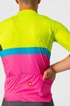 CASTELLI Cyklistický dres s krátkym rukávom - A BLOCCO  - čierna/ružová/modrá/žltá